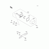 Схема вузла: Задній ліхтар (Стоп-сигнал) для Kawasaki KMX125