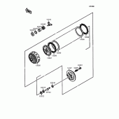 Схема вузла: Зчеплення для Kawasaki EL250 Eliminator 250LX