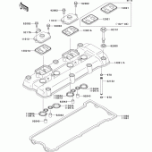 Схема вузла: Клапанна кришка для Kawasaki ZX1200 Ninja ZX-12R