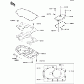 Схема узла: Масляный поддон для Kawasaki EJ650 W650