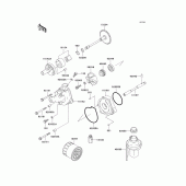 Схема вузла: Масляний насос & Масляний фільтр для Kawasaki ZX600 Ninja ZX-6R