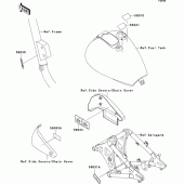 Схема вузла: Інформаційні наклейки для Kawasaki VN800 Vulcan 800 Drifter