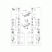 Схема узла: Передняя вилка для Kawasaki EX400 Ninja 400R