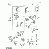 Схема вузла: Ignition switch/locks/reflectors для Kawasaki ZX600 Ninja 600R