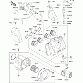 Схема узла: Воздушный фильтр для Kawasaki ZR1100 ZRX1100-II