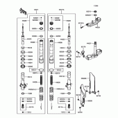 Схема узла: Передняя вилка для Kawasaki KX100
