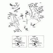 Схема узла: Нижний обтекатель для Kawasaki ZX750 Ninja ZX-7