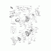 Схема вузла: Повітряний фільтр Kawasaki VN1700 Vulcan 1700 Nomad