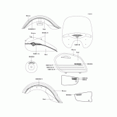 Схема вузла: Decals(ebony/red)(vn1500-l3) для Kawasaki VN1500 Vulcan 1500 Nomad Fi