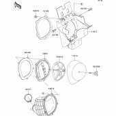 Схема узла: Воздушный фильтр для Kawasaki KX125