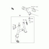 Схема вузла: Аксесуар(Центральна підніжка) для Kawasaki BJ250
