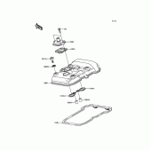 Схема вузла: Клапанна кришка Kawasaki ER300 Z300 ABS
