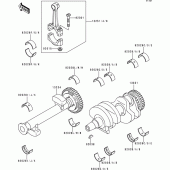 Схема узла: Коленчатый вал для Kawasaki EN500 Vulcan 500 LTD