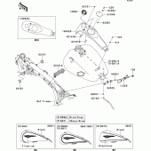 Схема узла: Топливный бак для Kawasaki VN1700 VN1700 Voyager ABS