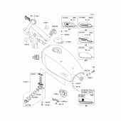 Схема вузла: Паливний бак для Kawasaki BJ250 250TR