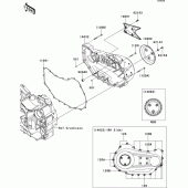 Схема узла: Right engine cover(s) для Kawasaki VN1700 VN1700 Classic ABS
