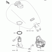 Схема вузла: Паливний насос для Kawasaki VN1700 Vulcan 1700 Voyager Custom ABS