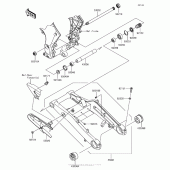 Схема узла: Задний рычаг (Маятник) для Kawasaki ZX1000 Ninja 1000 ABS