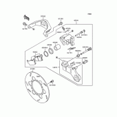 Схема вузла: Заднє гальмо для Kawasaki KLX250 KLX250