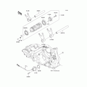 Схема узла: Gear change drum/shift fork(s) для Kawasaki ZX1000 Ninja ZX-10R