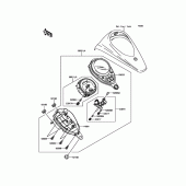 Схема вузла: Meter(s) для Kawasaki VN900 Vulcan 900 Classic LT