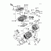 Схема вузла: Головка циліндра для Kawasaki VN1500 VN-15