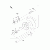 Схема вузла: Ступиця переднього колеса для Kawasaki EJ650 W650