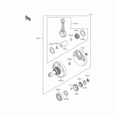 Схема вузла: Crankshaft(kl650ae032206-) для Kawasaki KL650 KLR650