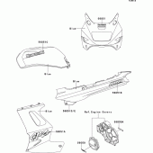 Схема вузла: Decals(blue)(zx1100-e1/e2) для Kawasaki ZX1100 GPZ1100