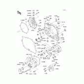 Схема вузла: Engine cover(s)(1/2) для Kawasaki KLX250 KLX250SR