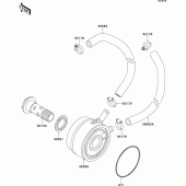 Схема вузла: Олійний охолоджувач для Kawasaki ZX750 ZXR750R