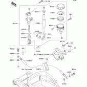 Схема вузла: Задній гальмівний циліндр Kawasaki ZX900 Ninja ZX-9R