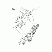 Схема вузла: Переднє крило для Kawasaki ER300 Z300