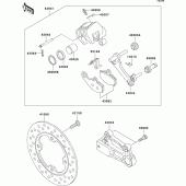 Схема узла: Задний тормоз для Kawasaki ZX900 Ninja ZX-9R