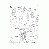 Схема вузла: Радіатор для Kawasaki KX85 KX85