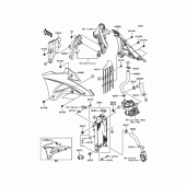 Схема вузла: Радіатор для Kawasaki KX85 KX85