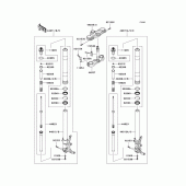 Схема вузла: Вилка передньої осі для Kawasaki ZX1400 Ninja ZX-14