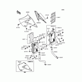 Схема узла: Радиатор для Kawasaki KX125