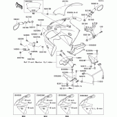 Схема узла: Cowling(zx900-e2p) для Kawasaki ZX900 Ninja ZX-9R