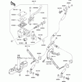 Схема узла: Передний тормозной цилиндр для Kawasaki VN2000 VN2000 Classic