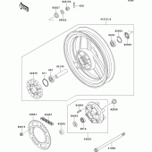 Схема узла: Ступица заднего колеса для Kawasaki EX250 ZZR250