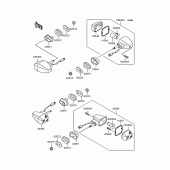 Схема вузла: Поворотники для Kawasaki ZR400 ZRX