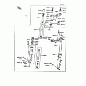 Схема вузла: Передня вилка(zg1000-a7/a8) для Kawasaki ZG1000 Concours