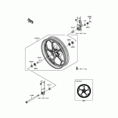 Схема узла: Ступица переднего колеса для Kawasaki EX300 Ninja 300