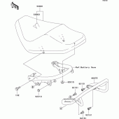 Схема вузла: Сидіння для Kawasaki VN1500 VN1500 Drifter