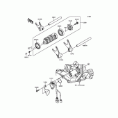 Схема вузла: Gear Change Drum/Shift Fork(s) для Kawasaki ZX600 Ninja ZX-6R