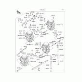 Схема узла: Карбюратор(1/2) для Kawasaki ZX600 Ninja ZX-6