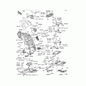 Схема вузла: Frame fittings(1/2) для Kawasaki ZG1400 Concours 14