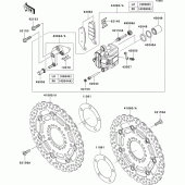 Схема вузла: Переднє гальмо для Kawasaki ZR750 Z750