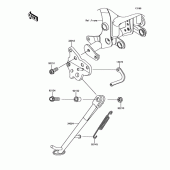 Схема вузла: Бічна підніжка для Kawasaki ER650 Z650 ABS